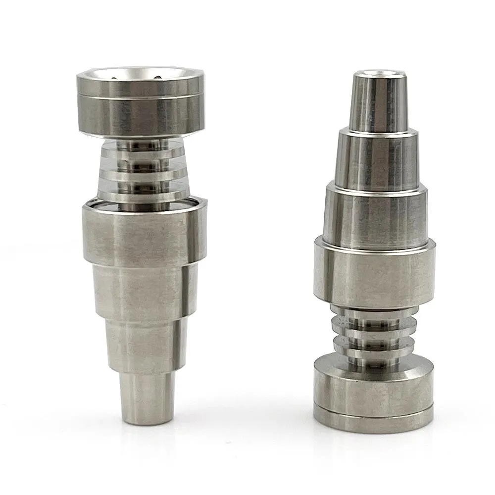 Titanium Nail Domeless 6 IN 1 Joint 10mm 14mm 18mm Dual Function Screw GR2 Water Pipes Dab Rigs Wax Tools