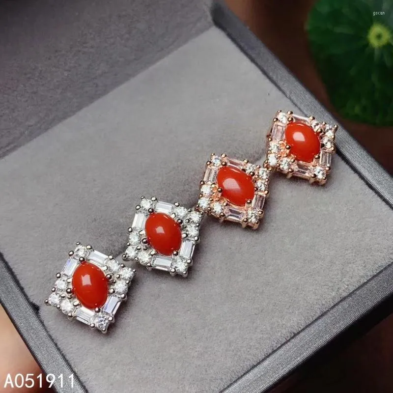 Серьги -грибы kjjeaxcmy fine jewelry natural red coral 925 стерлинговые серебряные женщины