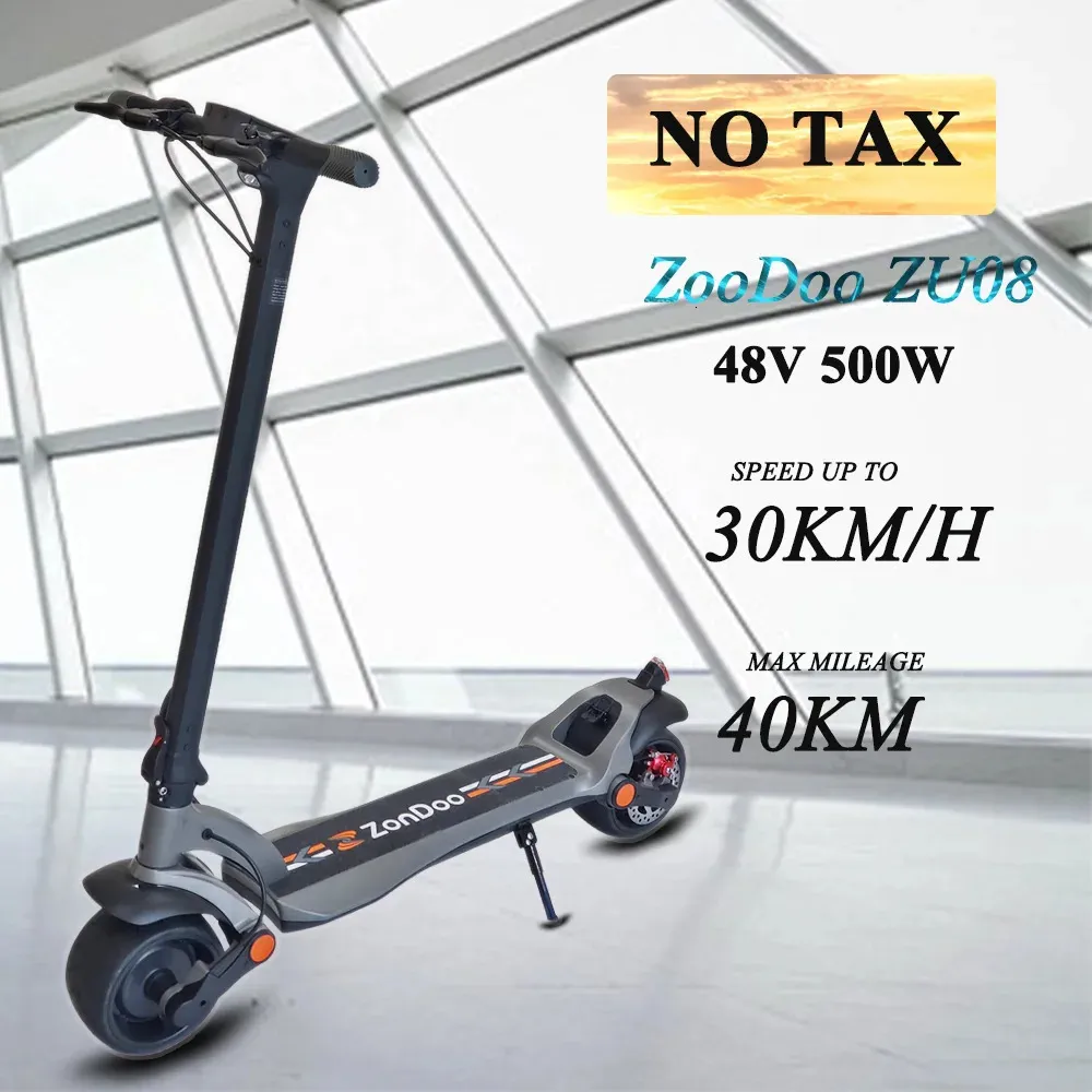 Andra sportvaror Electric Scooters Zondoo Design 9Inch Wheel 48V104AH Batteri 500W FAT TIRE Folding Scooter för vuxna 231122