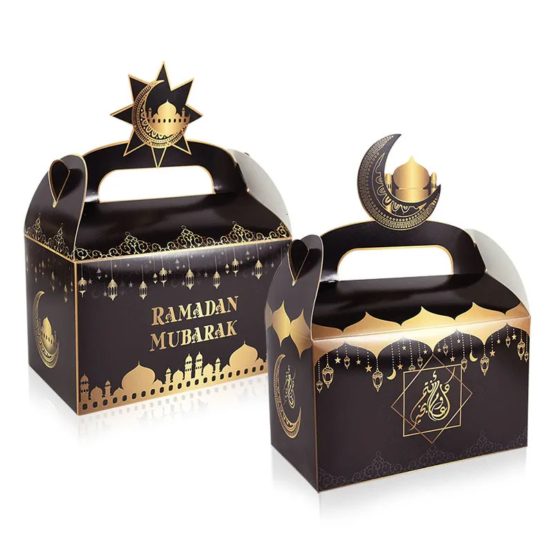 Emballage cadeau 8pcsset Eid Mubarak Gâteau Faveur Boîtes Ramadan Bonbons Chocolats Parti Musulman Kareem Al Adha 230422