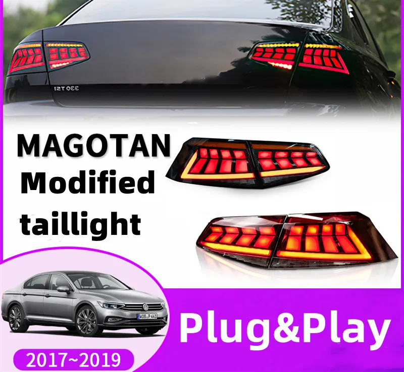 LED-Rücklichter für VW MAGOTAN 20 17-20 19 LED-Linsen-Rücklicht-Auto-modifizierte Singal-Lampen, die Bremslichter drehen