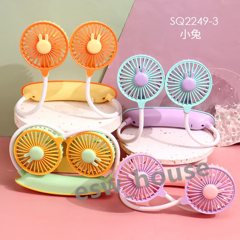 USB Rechargeable Lazy Hanging Neck Hand Fan Price 1200mAh 3 Speeds