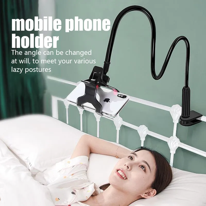 Universal Handy Halter Flexible Faul Halter Einstellbare Handy Clip Hause Bett Desktop Halterung Smartphone Ständer