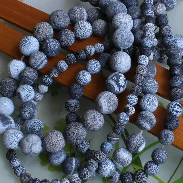 Beads Other 8mm Bijoux Diy Rock Gem Natural Stone Round Bead Necklace Earrings Spacer Men Bracelet Jewelry Findings Frost Geode DecorOther