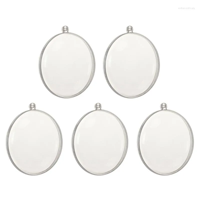 Dekoracja imprezy 5pcs Ollate Shape Clear Plastic Ornament DIY Świąteczny wisząca piłka wisząca