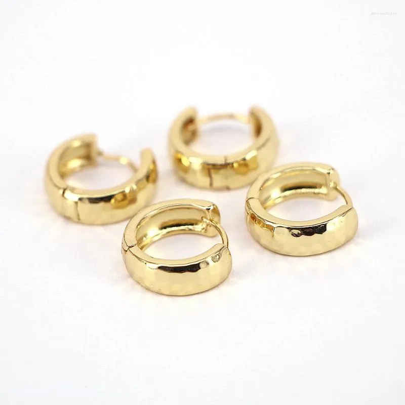 Pendientes de aro, 10 pares, diseño Simple, pendiente de cobre chapado en oro, Huggie redondo Vintage para mujeres y hombres, joyería de alta calidad