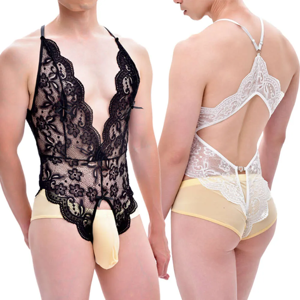 Body Sexy en dentelle Ultra fine pour hommes et femmes, entrejambe, Transparent, en maille transparente, Lingerie ouverte, Costumes pour adultes de 18 ans et plus