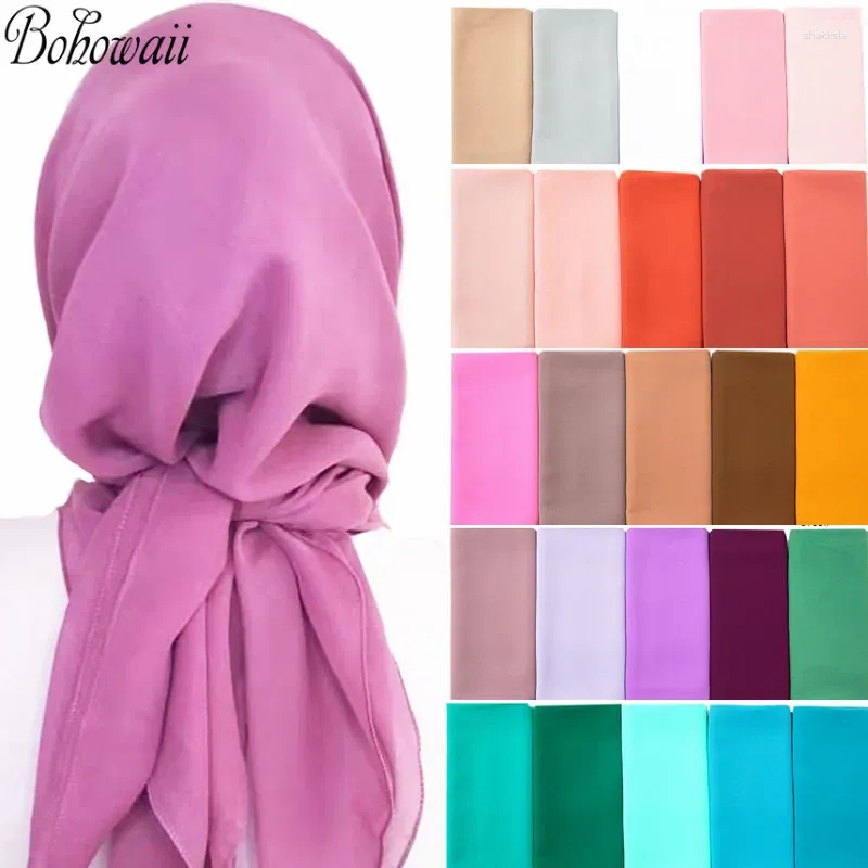 Ethnic Clothing BOHOWAII Ramadan Turban Bubble Chiffon Hijab Scarf Plain Fashion Long Head Wraps Premium Niqab Muslim Islamic Turbante Mujer