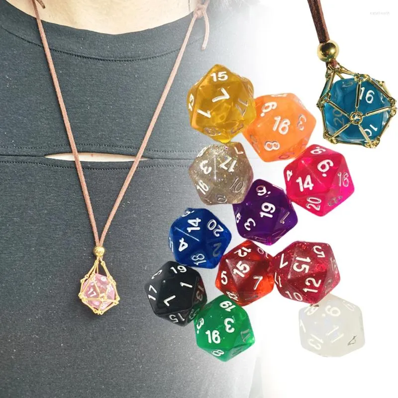 Kedjor Game Baldur's Gate Dnd Dice Cosplay Metal Necklace Pendant Model Board Toy Justerbara halsband smycken gåvor prop