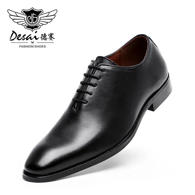 Zapatos de vestir Zapatos informales de vestir de negocios para hombre DESAI, zapatos Oxford cómodos de cuero genuino suave a la moda para hombre 231122