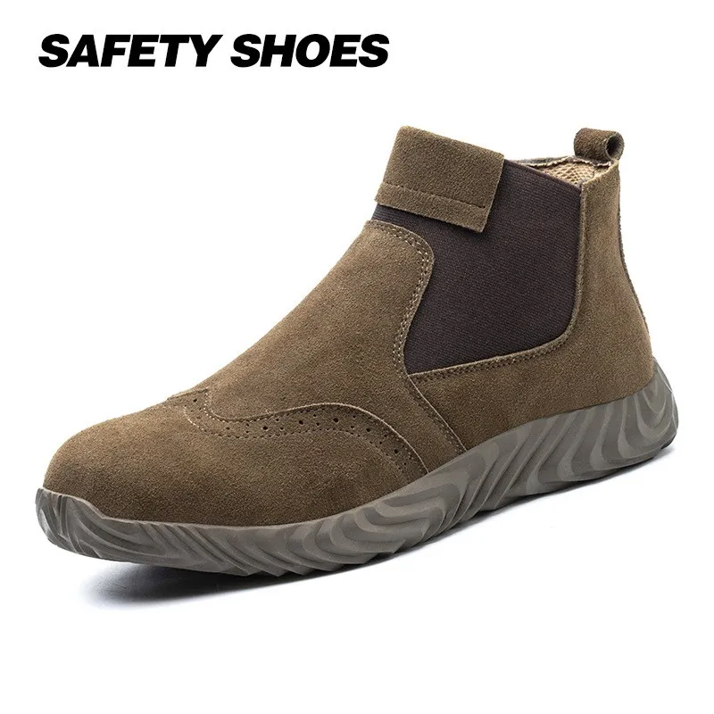 Safety Men Toe Work Shoes Steel Anti-smashing Wear Roof Light Mens Comfortable Puncture-proof Nail Penetration Resistance Security Man Shoes Factory Item 552 527 s