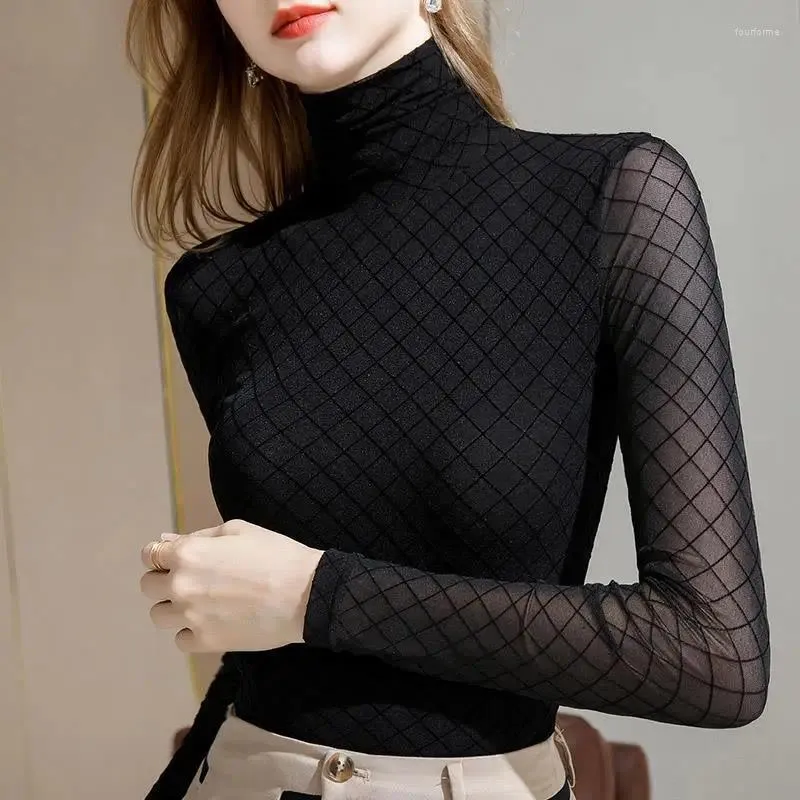 chiffon turtleneck