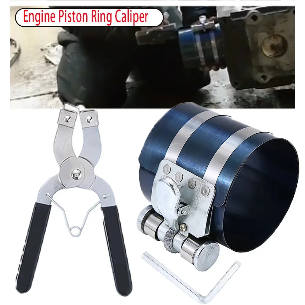 Amazon.com: Powerbuilt Piston Ring Compressor, 2 Inch to 5 Inch Diameter,  Compress Pistons, Ratcheting Lock, Release Lever, Slide into Cylinder -  648433 : Automotive