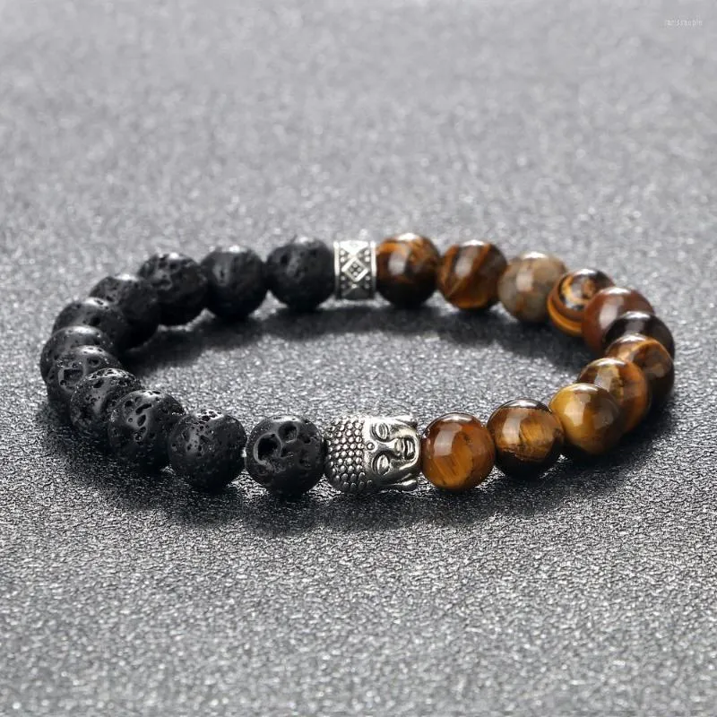Strang Klassische Onyx Gebetskette Armband Armreifen Für Frauen Männer Handgemachte Buddha Kopf Zubehör Perlen Handgelenk Kette Schmuck Yoga Geschenk