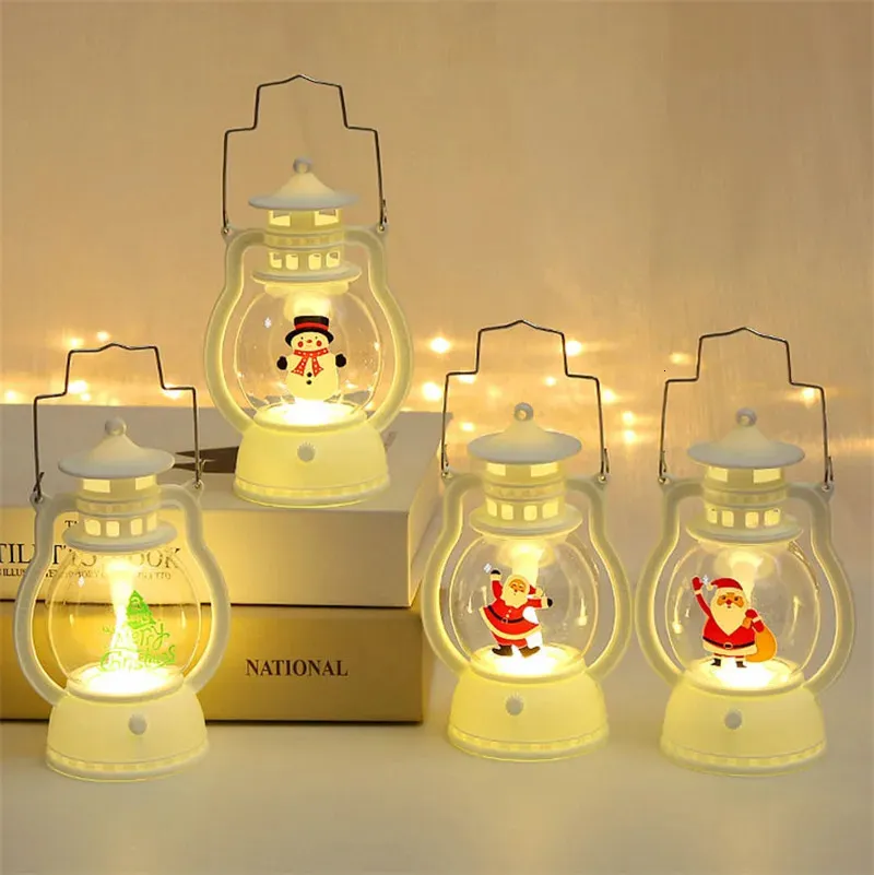 Kerstversiering Leuke kerstlantaarn LED-verlichting Woondecoratie Draagbare lamp Kerstornament Tafel Boomdecoratie Hanger Kind Festivalgeschenken 231123