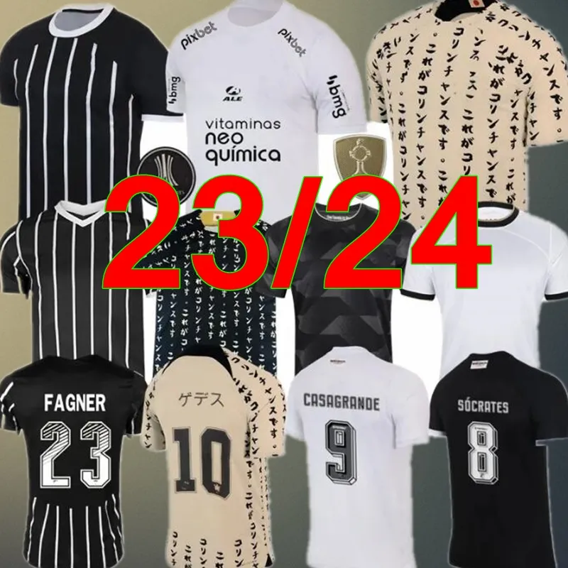 2023 2024 Corinthian Soccer Jeeys Home Away Yuri Alberto Paulinho 20 21 22 23 Camisetas de Footb Gustavo Special Guedes Club Football Shirt Third Japan 10