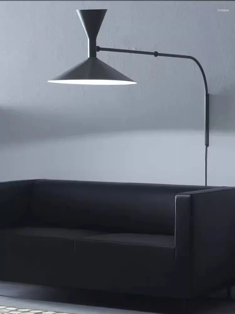 Lampa ścienna nowoczesne designerskie ramię rogu rogu włącz z przełącznikiem kinkiet nocny sypialnia salon przemysłowe światło montowane