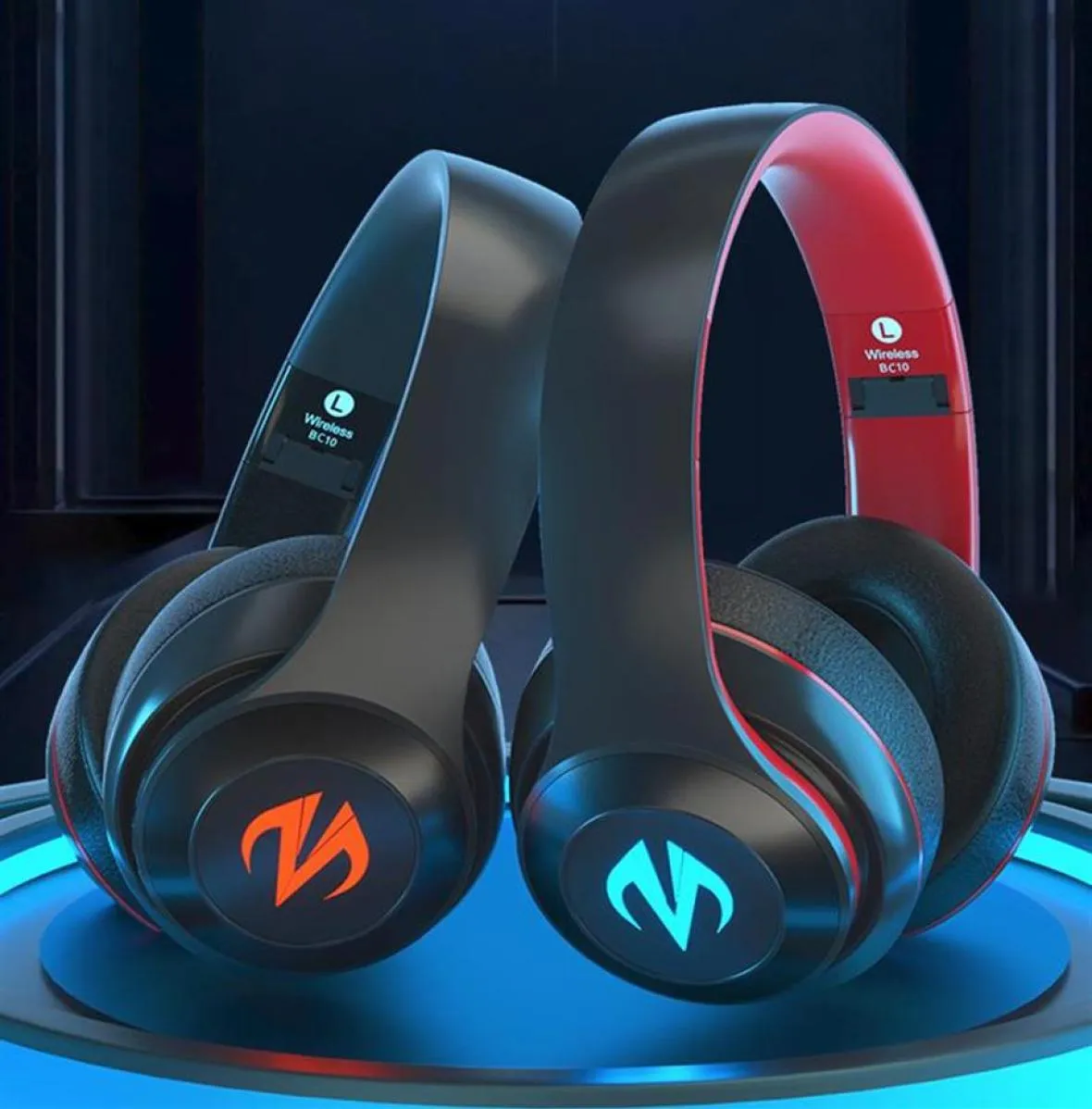 Casque de jeu monté sur la tête 71 Surround casque Bluetooth sans fil écouteurs stéréo suppression du bruit avec micro pour PS4Xbox Headp8398066