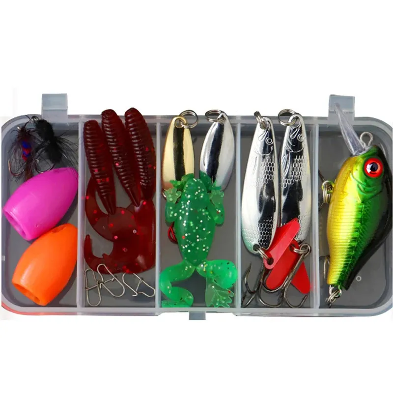 Fishing Hooks Kit Lures Set Hard Artificial Wobblers Metal Jig Spoons Soft  Lure Silicone Bait Tackle Accessories Pesca 231123 From 8,66 €