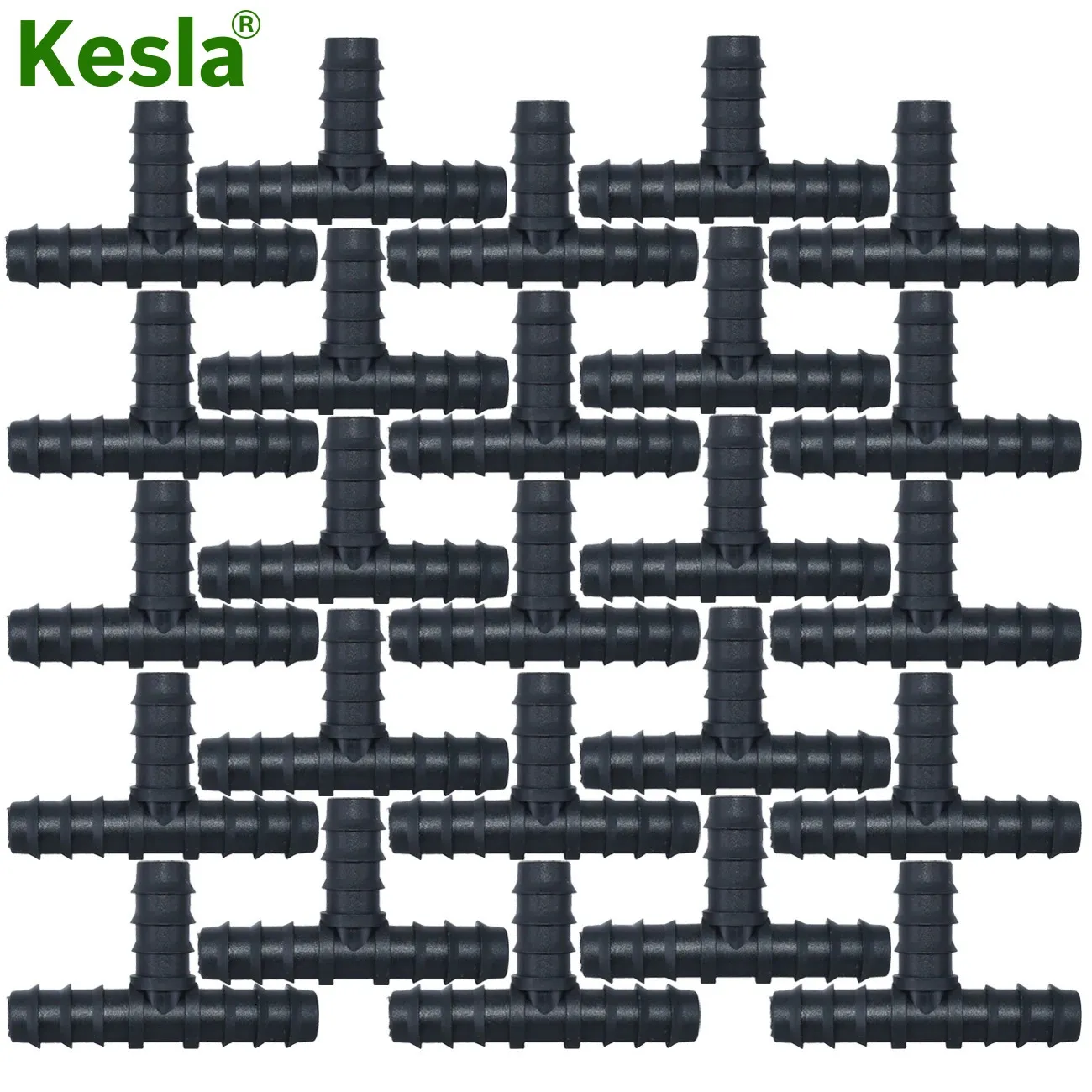 Watering Equipments KESLA 40pcs Drip Irrigation 1/2" Barb Tee Connector Adaptor for ID=12mm OD=16mm PE Watering Tubing Hose Repair Replace Garden 231122