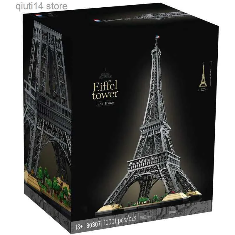 Bloco Bloco 10001 PCs grandes blocos de construção de torre Eiffel Bricks Infrons Presentes de Natal Compatível com brinquedos 10307 10181 17002 No estoque T2311