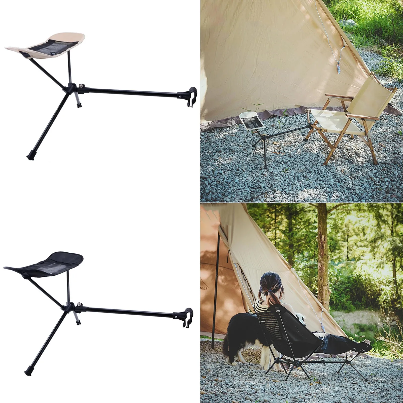 Taburete de pie portátil para cocina de campamento, sillas plegables de tela Oxford 600D, bancos para barbacoa al aire libre, suministros para acampar 231123