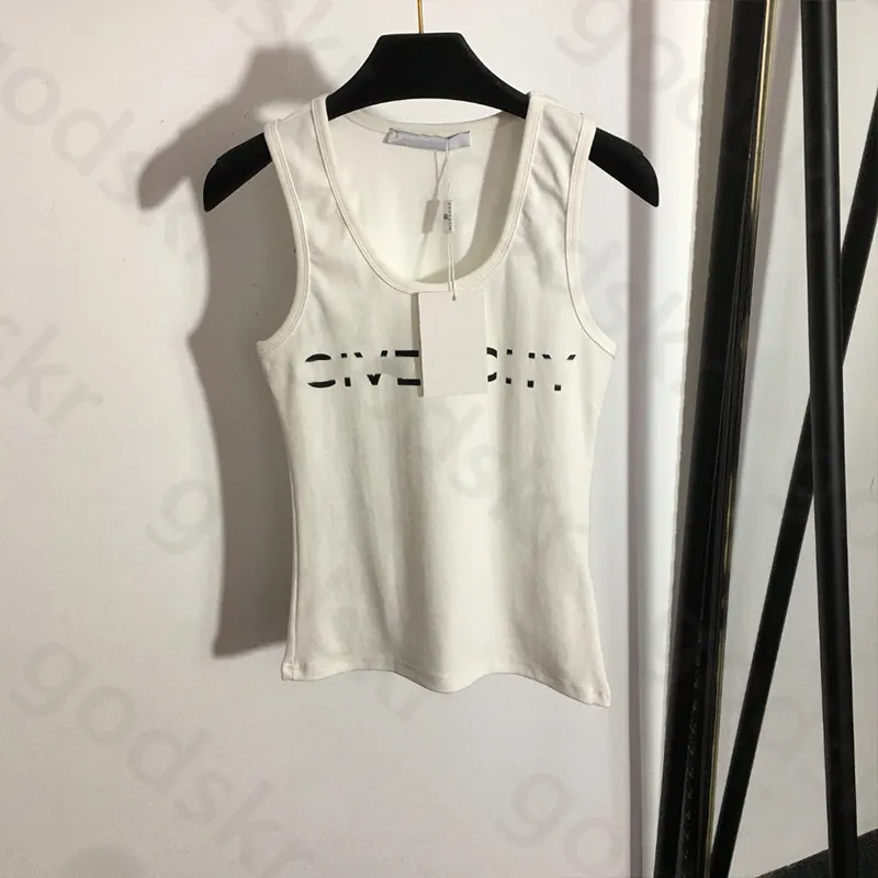 Carta impressão base colete feminino verão designer em torno do pescoço esportes colete simples casual elástico camisola
