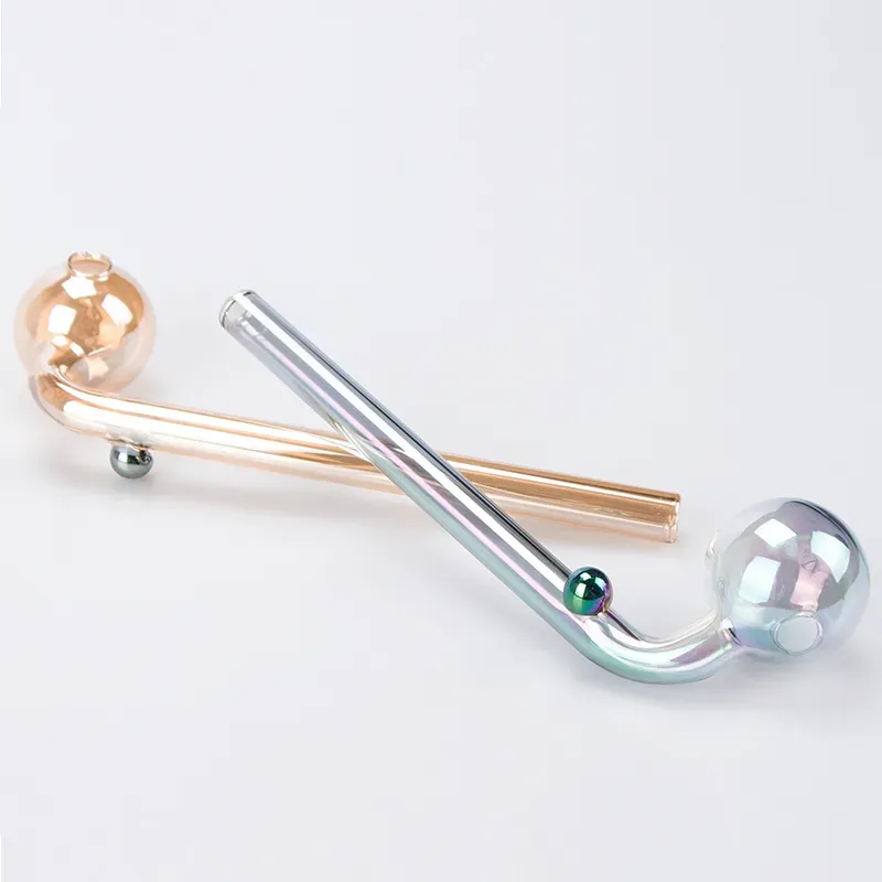 CSYC Yful Handcraft Pyrex Glass Oil Burner Pipe Smoking Hand Tube with Approx 30mm OD Bowl Bubblers Heady Tobacco pipes