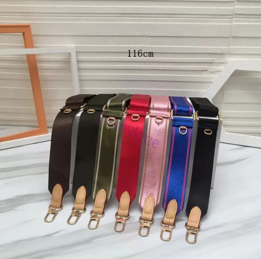 Lüks Naylon Çanta Parçaları Aksesuarlar Toptan 6 Renk Kayışı 3 Set Kadınlar Messenger Tuval Çantalar Çanta Omuz V Çöp Vuttoncrossbody V Çanta