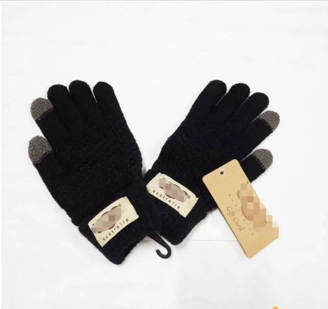 Gants tricotés amples en Imitation cachemire pour femmes, Jacquard solide, doigts chauds, à la mode, 4 couleurs, vente en gros, AAAA