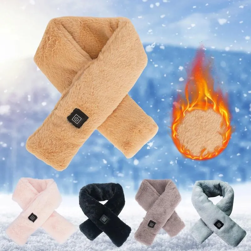 Halsdukar uppvärmd halsduk för män och kvinnor 3 temp -inställningar USB smart uppvärmningsladdlös nackplattor flicka damer