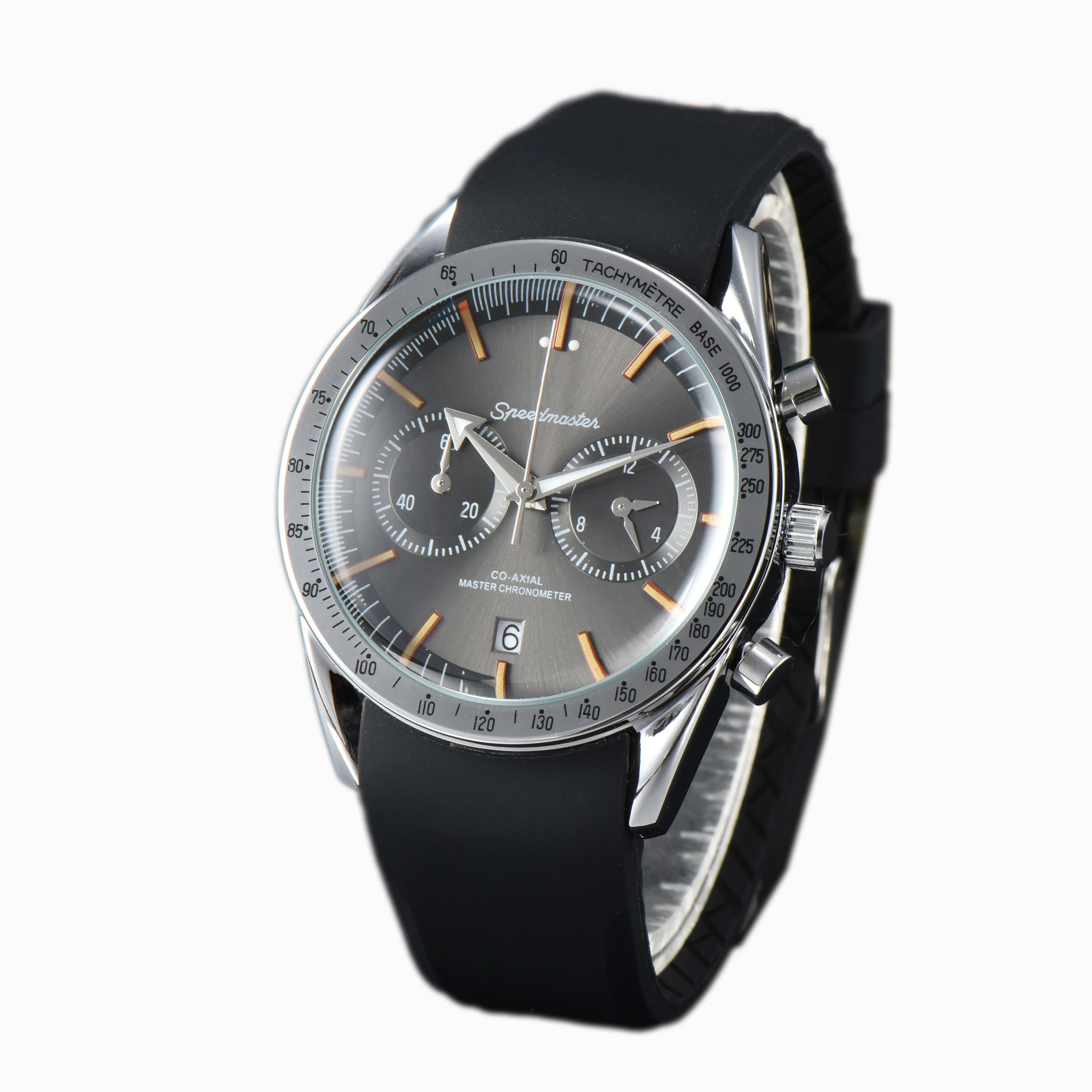 OMEGAS 2024 Nouvelle montre pour hommes Six aiguilles Trois yeux Montre à quartz de haute qualité Top marque de luxe Chronographe Horloge montre Bracelet de montre en acier inoxydable Montres de mode pour hommes O-a1