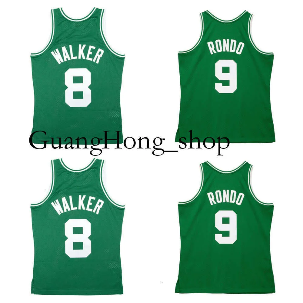 S GH Antoine Walker 2000-01 Celtices Basketball Jersey Bostons Ron Rondo 2007-08 Mitch and Ness Throwback Jerseys Green Size S-XXXL