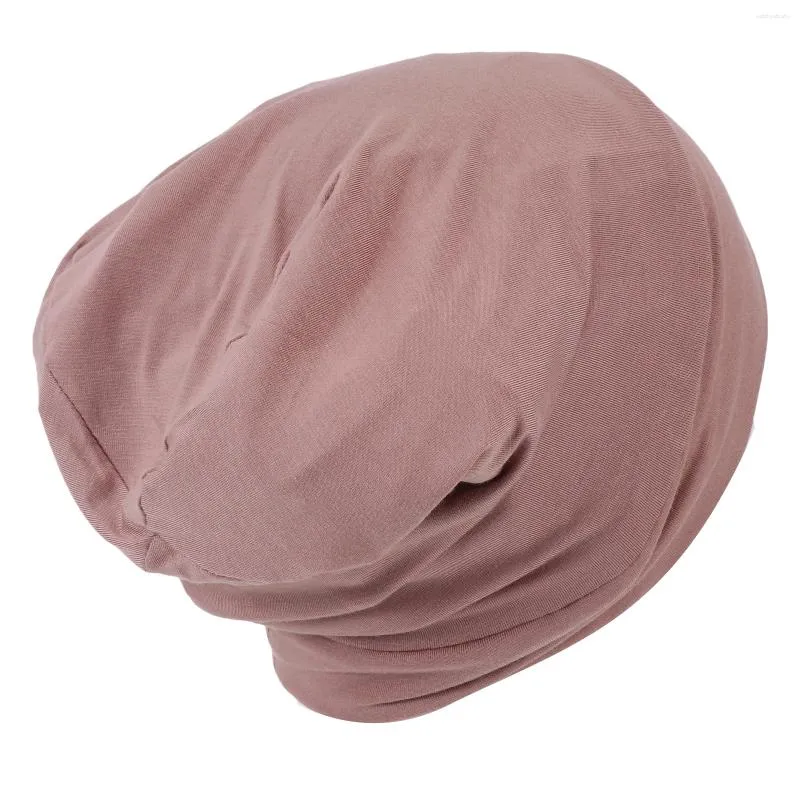 Berets Double Layer Hair Care Sleeping Hat Aldult Adult Long Modal Cotton Wrap