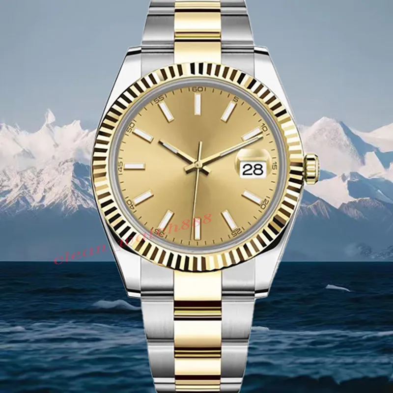 Mężczyźni zegarek klasyczny zegarek luksusowy zegarek biżuterii męskie zegarek 41 mm 36 mm 31 mm moda zegarek 904L ze stali nierdzewnej Sapphire Waterproof Watch Watch Watch Wysokiej jakości