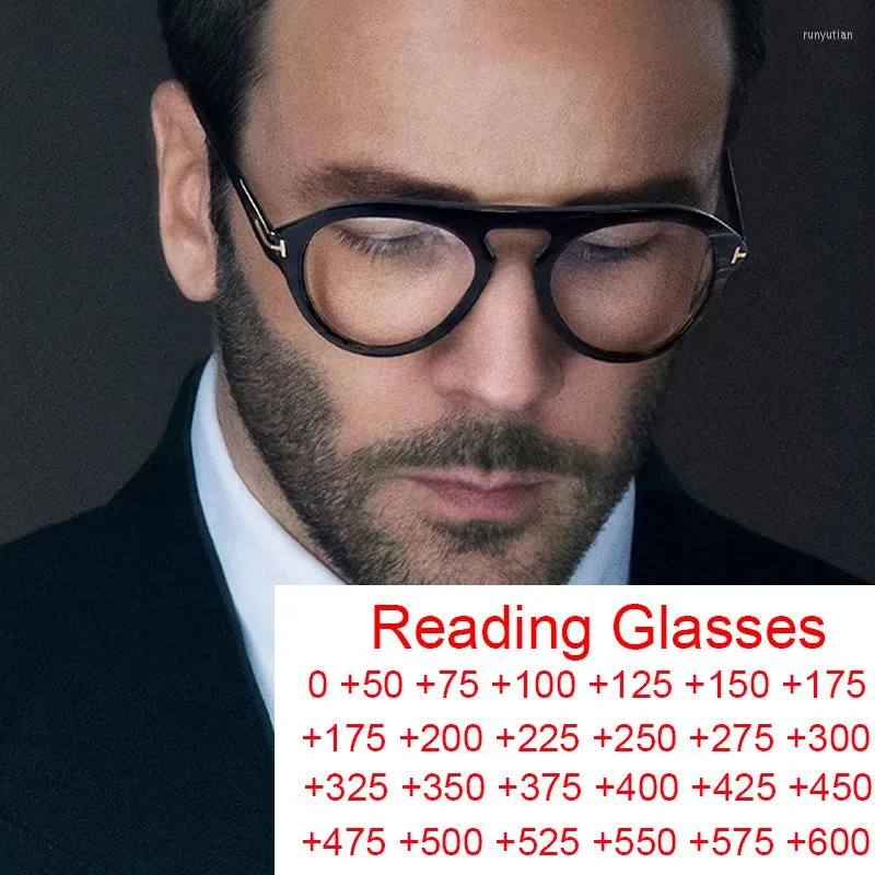 Óculos de sol Designer Luxury Reading Glasses Homens Mulheres de alta qualidade Spring dobradiça retro redonda óculos Ópticos luminosos luminosos ópticos de computador óculos