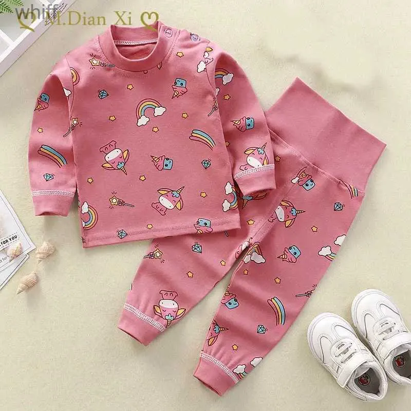 Handtücher Bademäntel Kinderunterwäsche Pyjama-Sets Unisex Baby Boy Pyjamas Anzug Baumwolle Pjs Kleidung Set Herbst Winter Weiche Nachtwäsche Mädchen PyjamasL231123