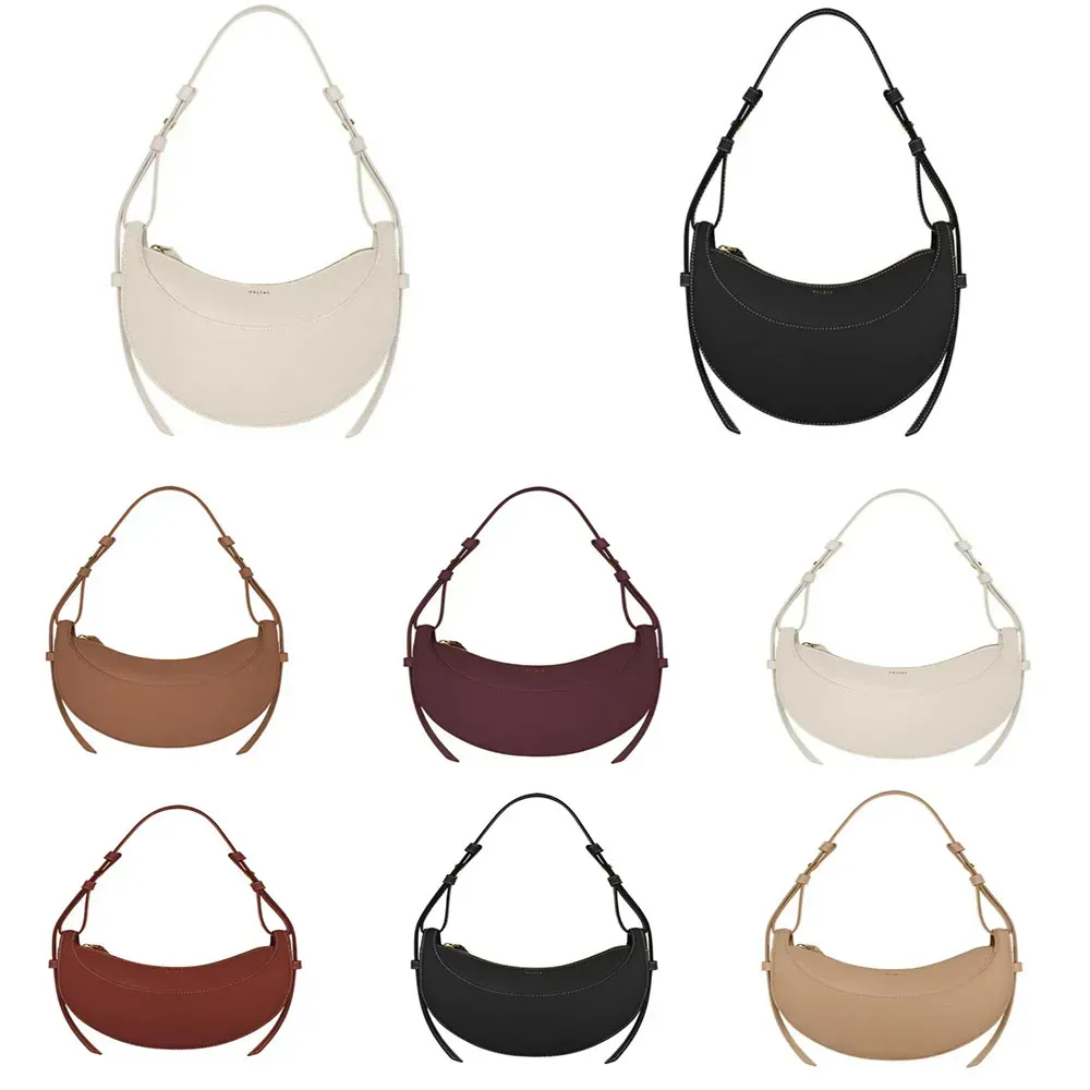 NIEUWE Numero Dix Halvemaantas Volnerf getextureerd/glad kalfsleer Tote Designer Ritssluiting Crossbody Dames Hobo Handtassen Schoudertassen Portemonnee