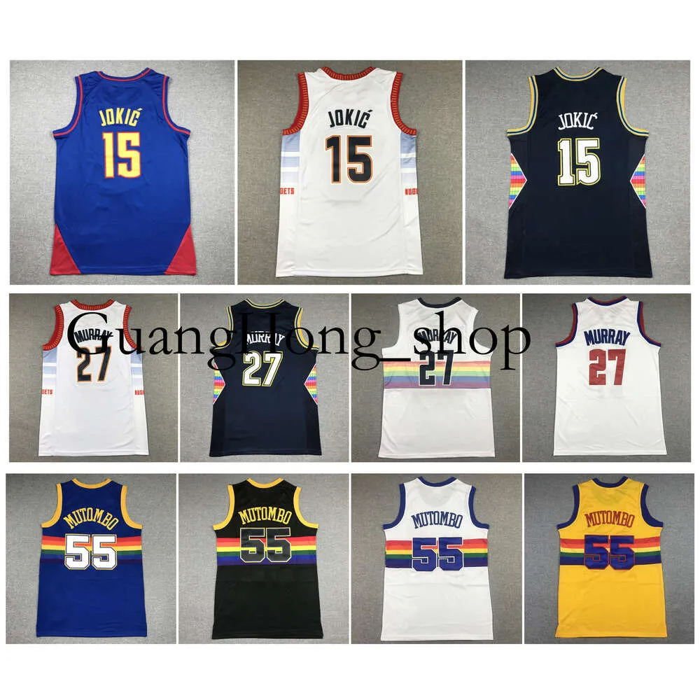 Gh jokic net basket jersey denvers jamal murray 2023 finali patch dikembe mutombo mitch ness allen iverson carmelo 7 anthony blue