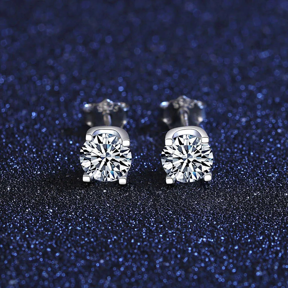 Projekt marki Mosan Diamond Wedding Stud Jewelry Fashion Seksowne kobiety Premium Sier Sier Colding Prezent