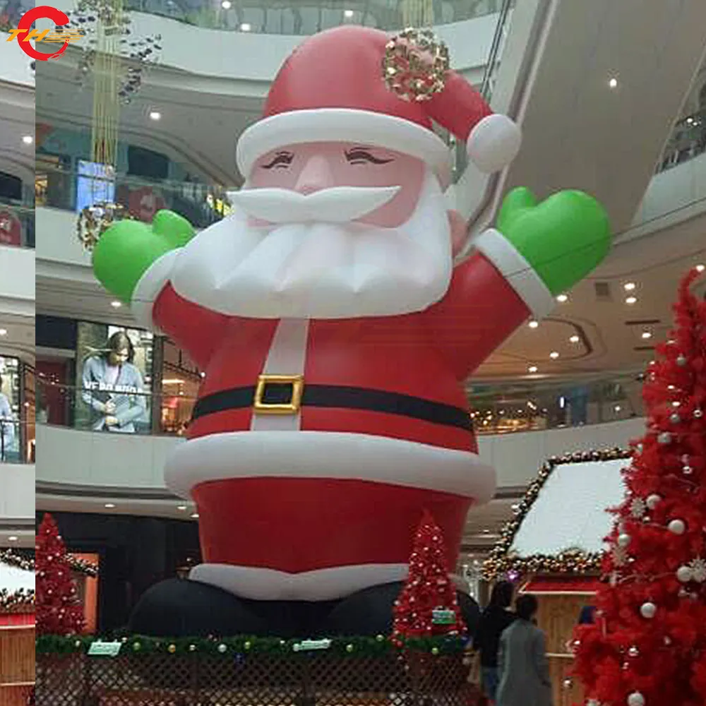 Attività all'aperto Gonfiabile Gigante Babbo Natale Natale Vecchio Cartone Animato Per La Decorazione Del Partito Del Cortile