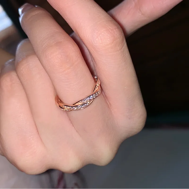 Pandora twisted 2024 lines ring