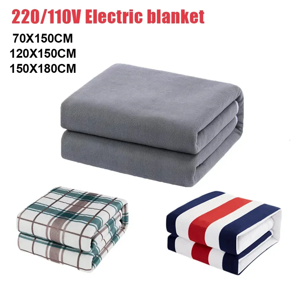 Cobertor elétrico 220110v aquecedor mais grosso único corpo duplo aquecedor aquecido colchão termostato aquecimento 231123