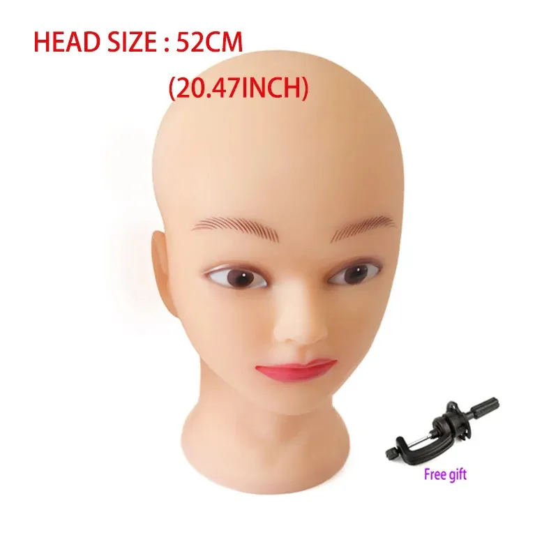 55cm Bald Rachel Mannequin Head With Clamp For Wig Making And
