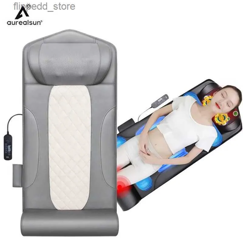 Massera nackkudde Electric Massage Mat Health Care Deep Relax Body Cushion Neck Kudde midja Airbags Len Relief vibrerande uppvärmning saude massager Q231123