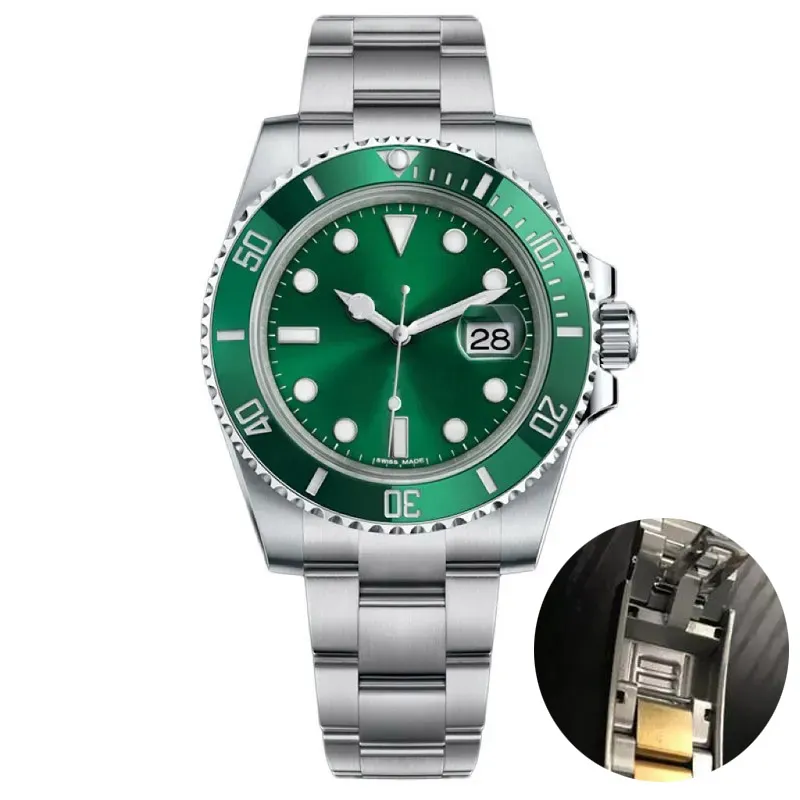 mens designer watch original new rolej montres-bracelets automatiques pour homme super sous-marin en acier inoxydable 40MM saphir aaa qualité montres-bracelets GMT avec boîte de luxe