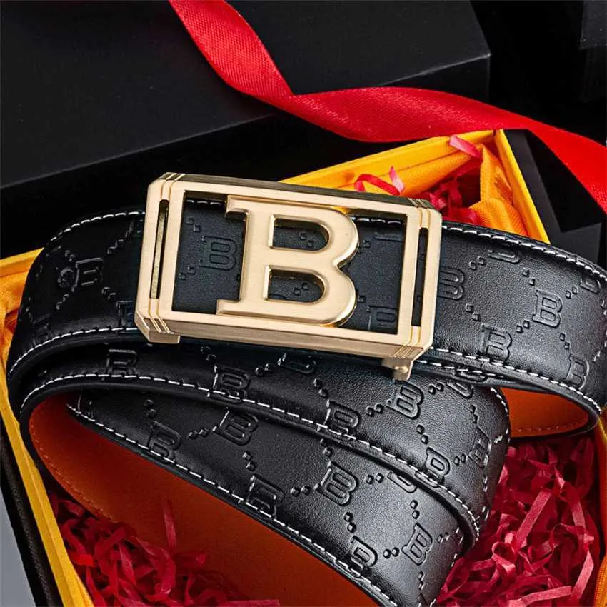 28% OFF Designer New Belt men's real cowhide letter smooth buckle belt fashion versatile young people new trend