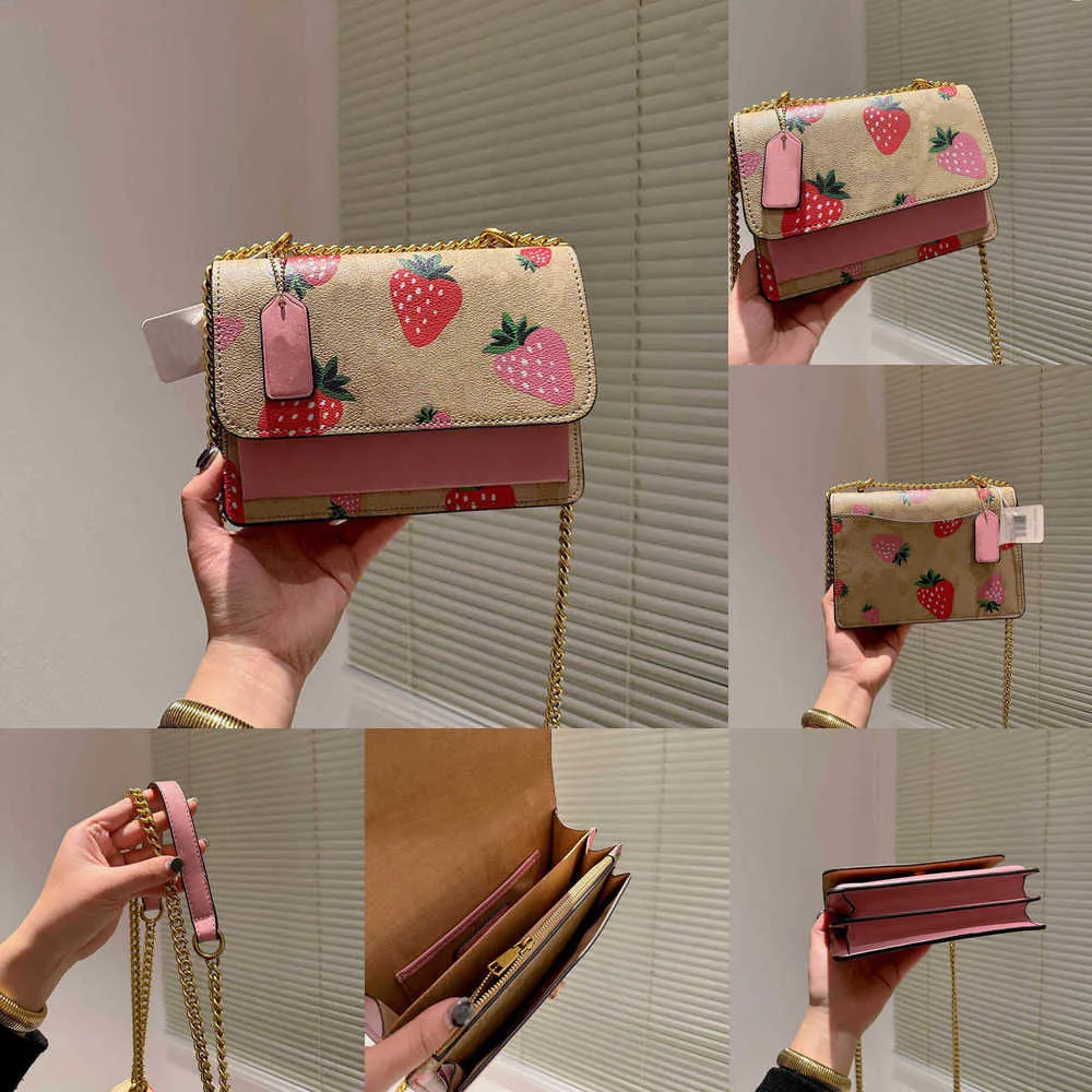Nxy akşam çantaları klasik zincir çanta bayanlar çilek cbag flip messenger kadın çanta tasarımcıları çanta cüzdan pratik dayanıklı ışık çantası 230309