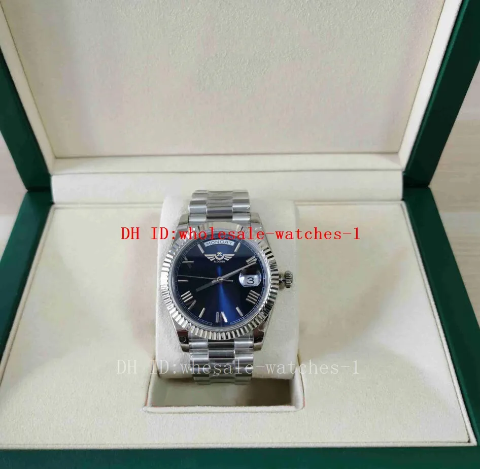 Wholesale 21 Style BPF maker Mens Watch 40mm 228235 228236 228239 Blue Roman Dial Watches Sapphire Glass 2813 Automatic Mechanical Movement 18K Men's Wristwatches