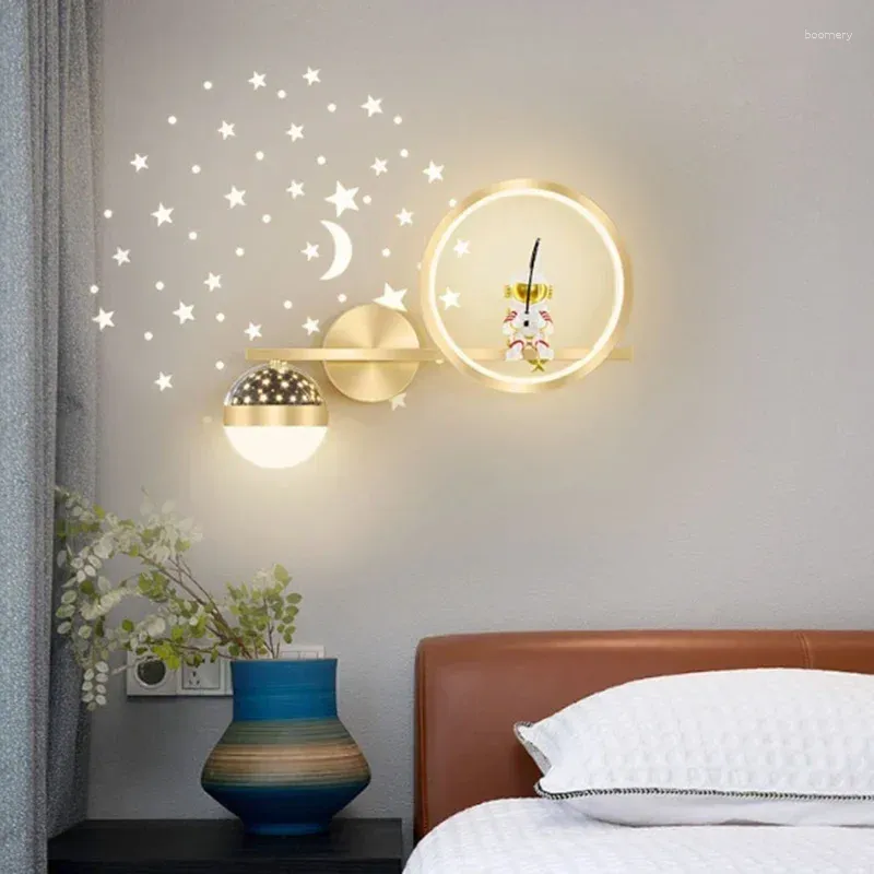 Wall Lamp Creative Star Light Children's Room Bedside Decor Projector Lighting Aisle Corridor Foyer Sconce Lamps